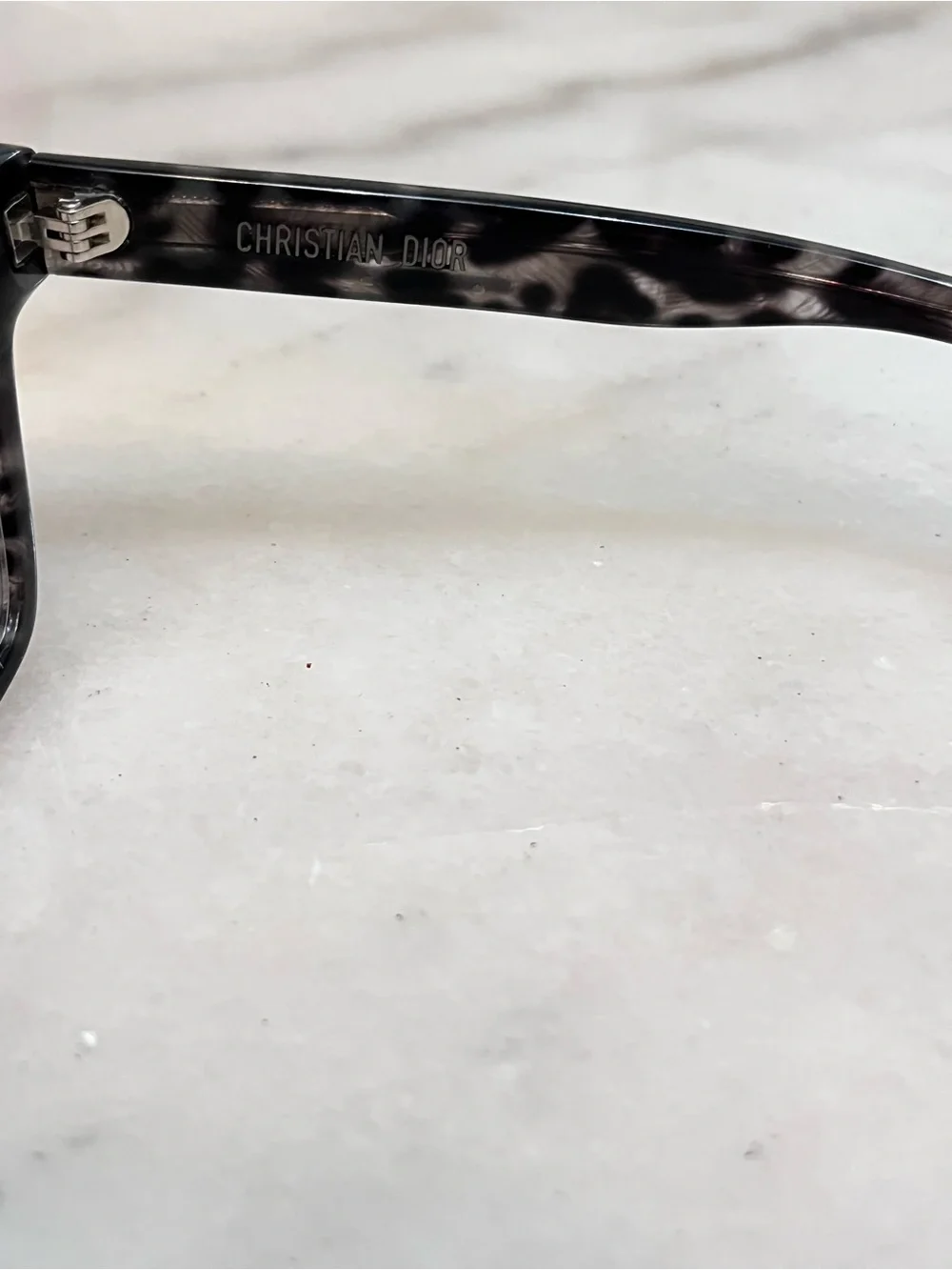 Dior Gray Tortoiseshell Square Optical Glasses